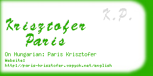 krisztofer paris business card